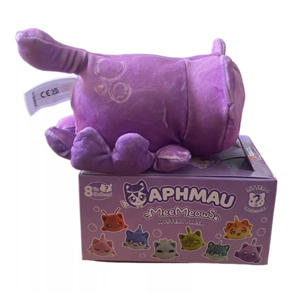 Aphmau MeeMeows Mystery Plush OCTOPUS Cat Purple Litter 5 Under The Sea NEW - Picture 5 of 6